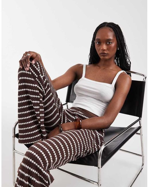 ONLY Brown Knit Trousers