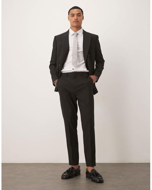 ASOS – schmal zulaufende anzughose in Black für Herren