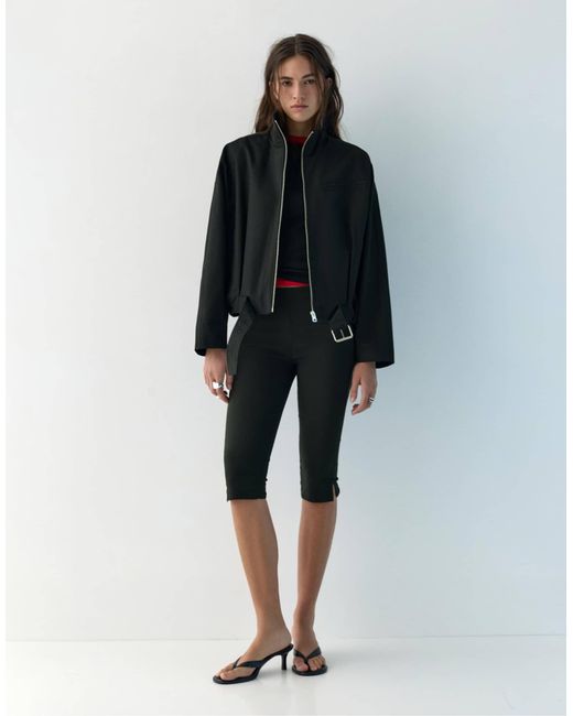 Bomber bouffant Pull&Bear en coloris Black