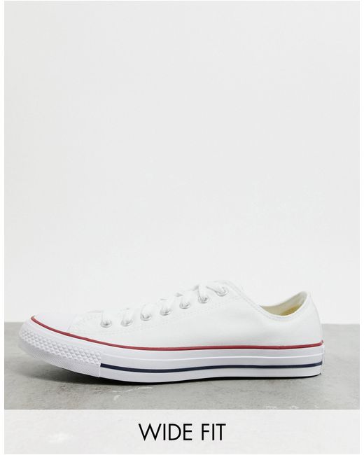 Converse White Chuck Taylor All Star Ox Wide Fit Trainers