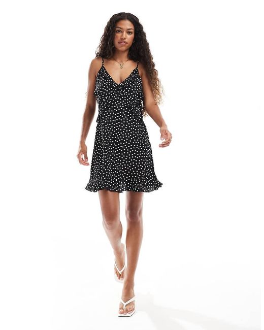 Vestito Corto A Pois Con Volant di ONLY in Black