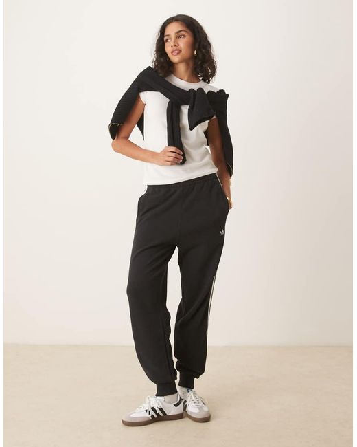 Adidas Originals Joggingbroek Met 3-Stripes in het Natural