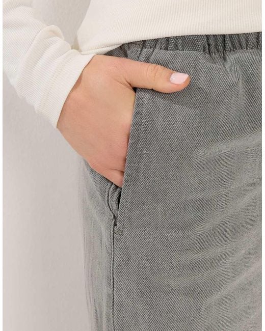 Long Tall Sally White Pull On Wide Leg Jeans