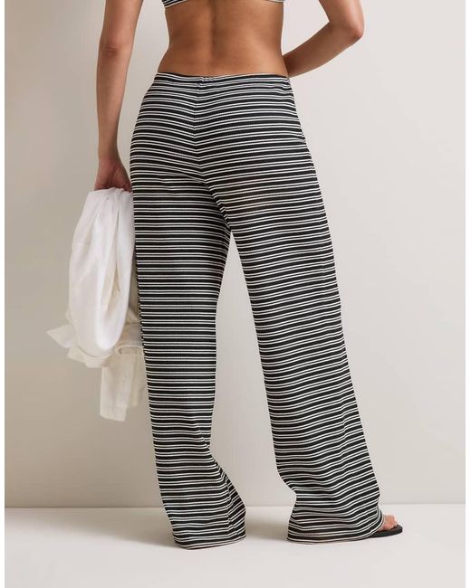 Tala Gray Striped Knit Pants