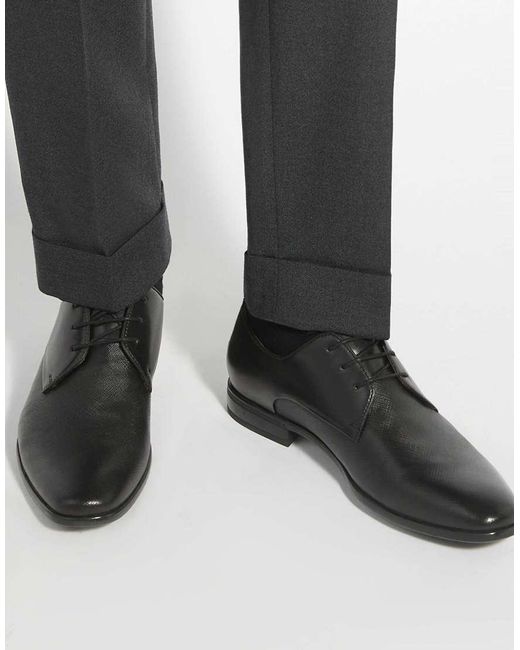 Dune Black Wide Fit Saffi Wf Derby Shoes for men