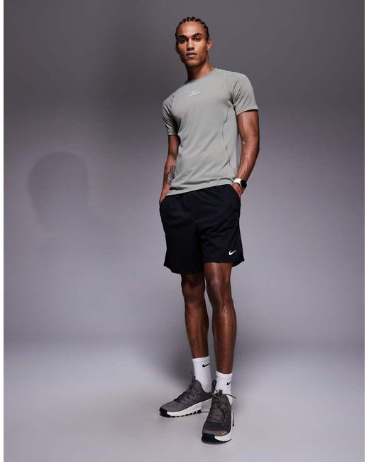 Nike Gray Pro Muscle Fit Top for men