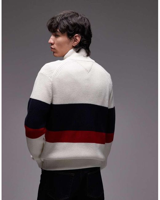 Tommy Hilfiger Gray Crest Colourblock Zip Through for men