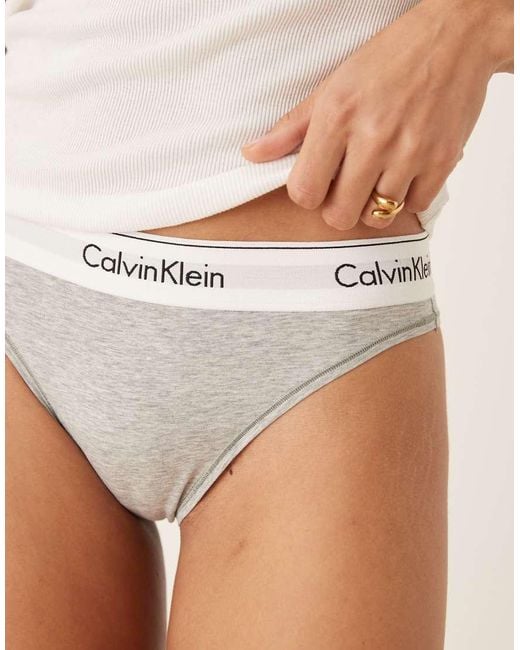 Calvin Klein Natural Modern Cotton High Leg Tanga