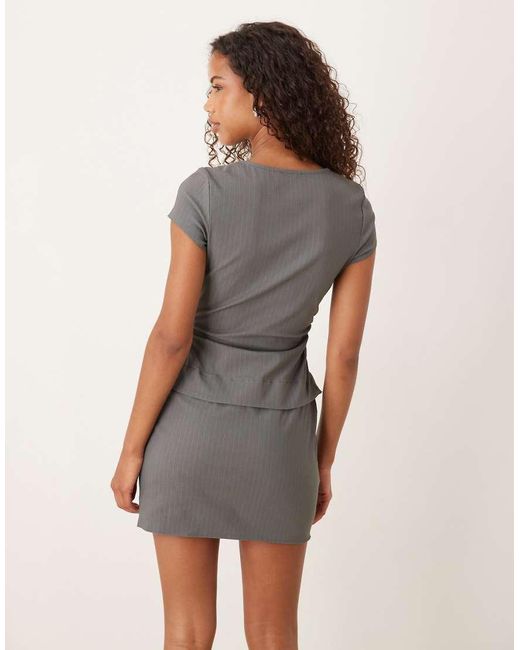 ASOS White Cap Sleeve Wrap Skirt Mini Dress