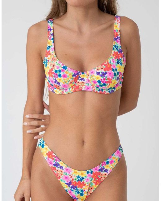 Bright Swimwear Red Sunset Adjustable Bikini Bottom