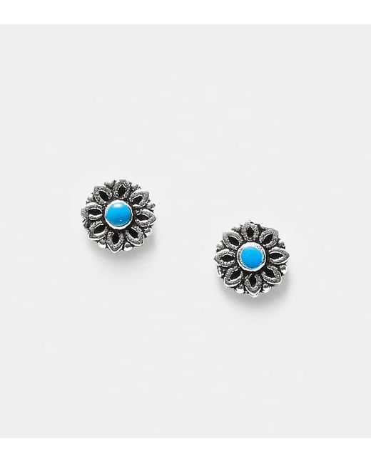 Orecchini A Bottone A Forma Di Fiore di Kingsley Ryan in Blue