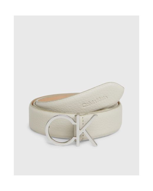 Calvin Klein White Leather Belt