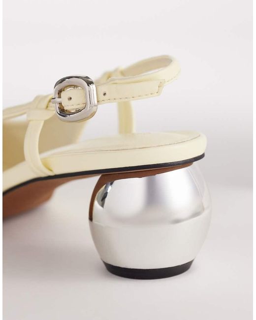 ASOS White Starlight Slingback Ball Heel Shoes