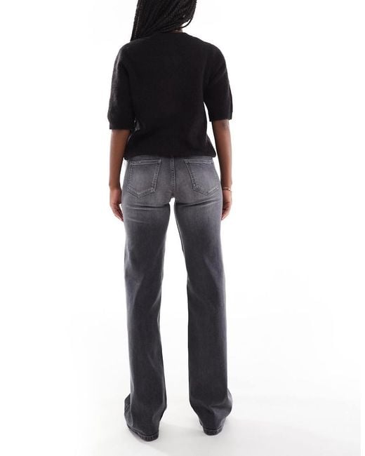 ONLY Black Judy Low Rise Wide Leg Jeans