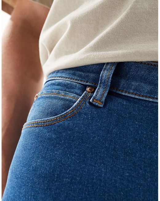 ASOS – hautenge jeans verwaschenem mit power-stretch und mittelhohem bund in Blue für Herren