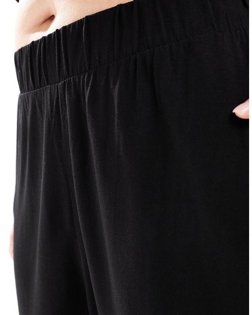 Yours Black Wide Leg Trousers