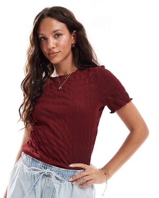 Vero Moda Red – kurzärmliges t-shirt