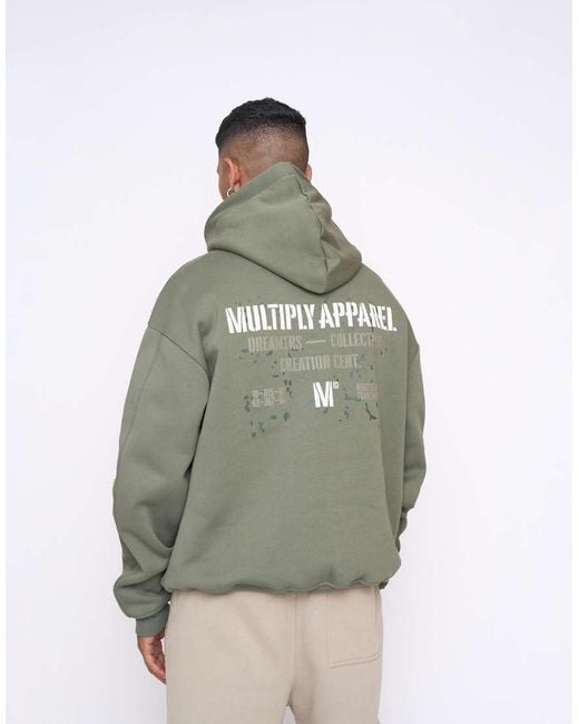 Sudadera Verde Trébol Extragrande Con Capucha Drill De Multiply Apparel de color Green