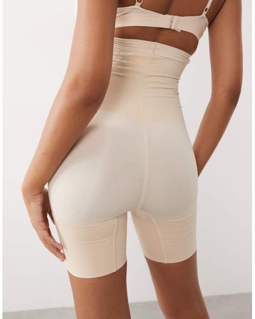 Spanx White Sculpt Gofigure High-waisted Mid-thigh Short