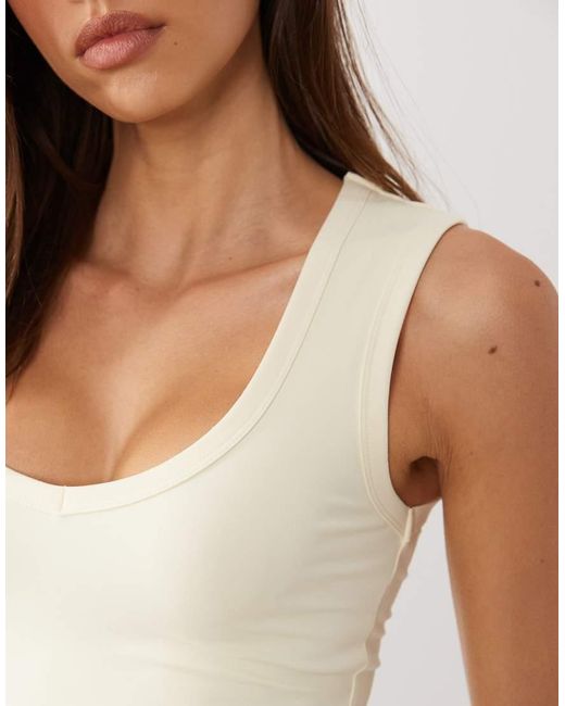 Cotton On Natural Crossover V Neck Tank