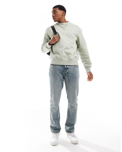 ASOS Gray Heavyweight Oversized Sweater for men