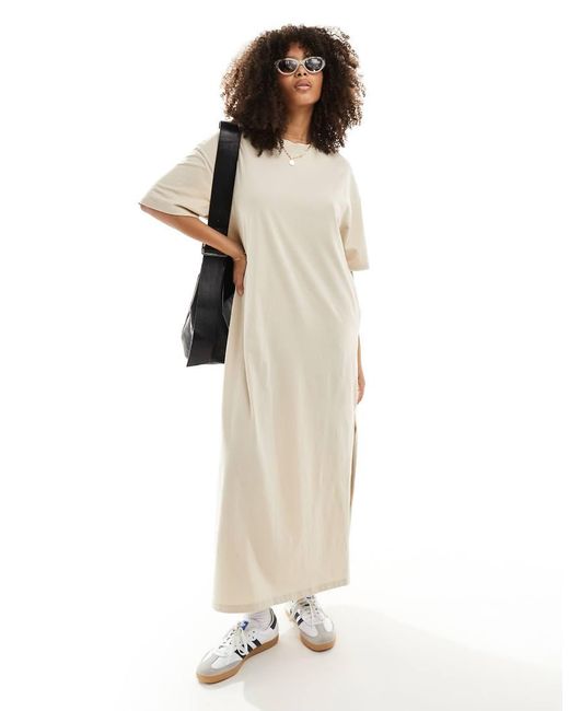 ASOS White Oversized Midaxi T-shirt Dress