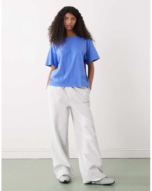 Weekday Blue Danya Boxy T-shirt