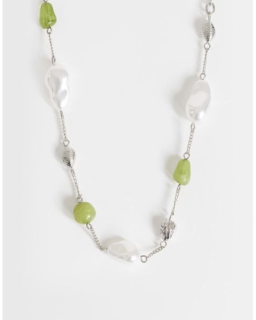 TOPSHOP White Omelia Necklace