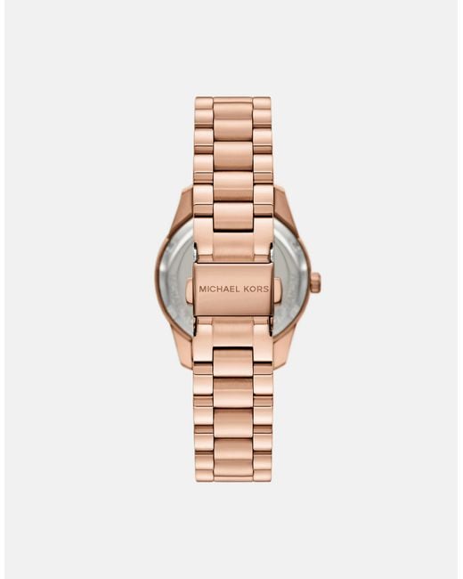 Michael Kors Blue – multifunction lexington – rosée damenuhr aus edelstahl