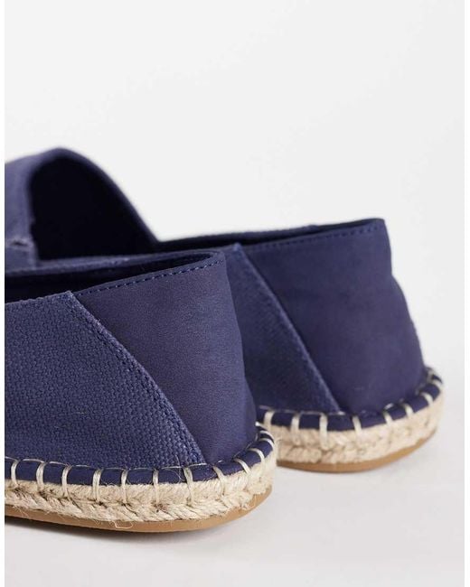 ASOS Blue Espadrilles With Step Down for men
