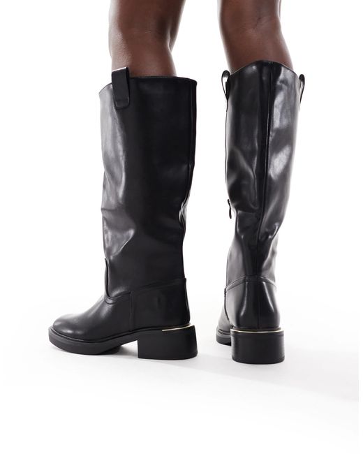 SEQWL Black Twix Knee Boots