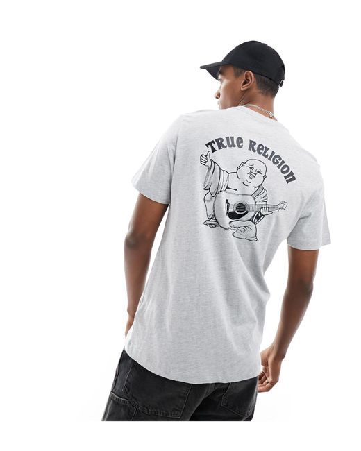 T-shirt - gris True Religion pour homme en coloris White