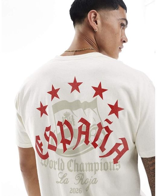 PRNT White Espana World Champions Relaxed T-Shirt