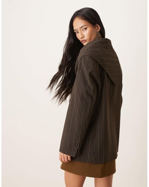 ASOS Brown Scarf Detail Blazer