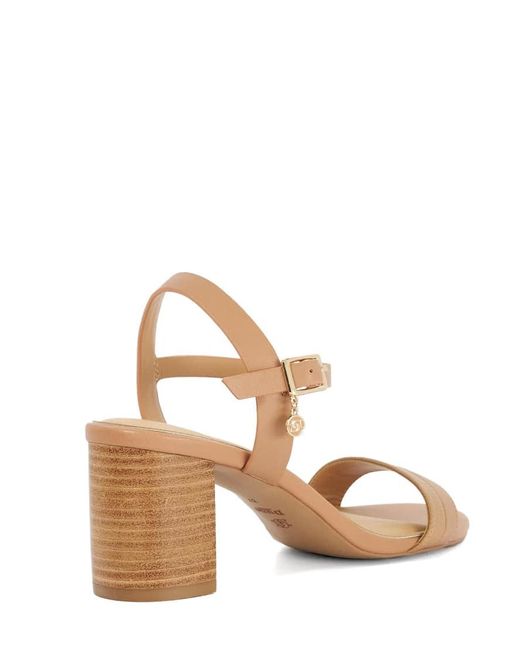 Dune Natural Jaycie Block Heeled Sandals