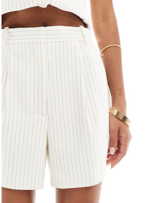 Abercrombie & Fitch White Co-ord Soft Tailored Shorts