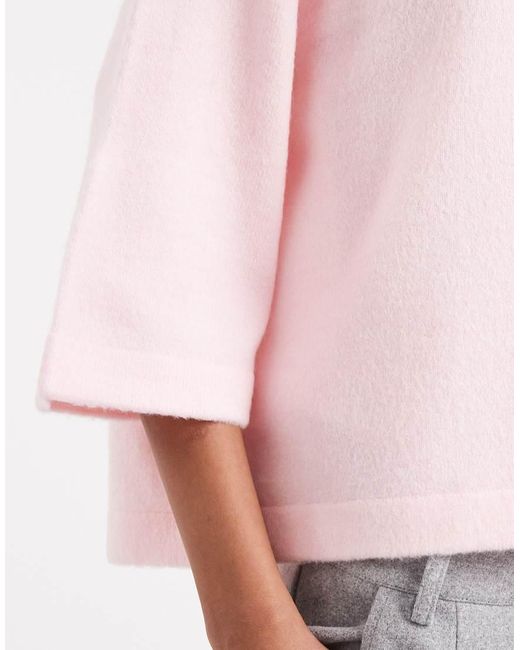 ONLY White Boxy Knitted T-shirt