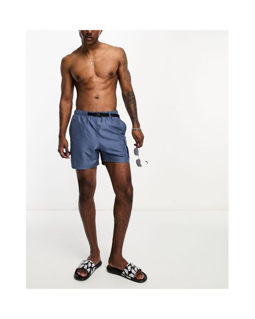 Nike Blue Explore Volley Cargo 5 Inch Swim Shorts for men