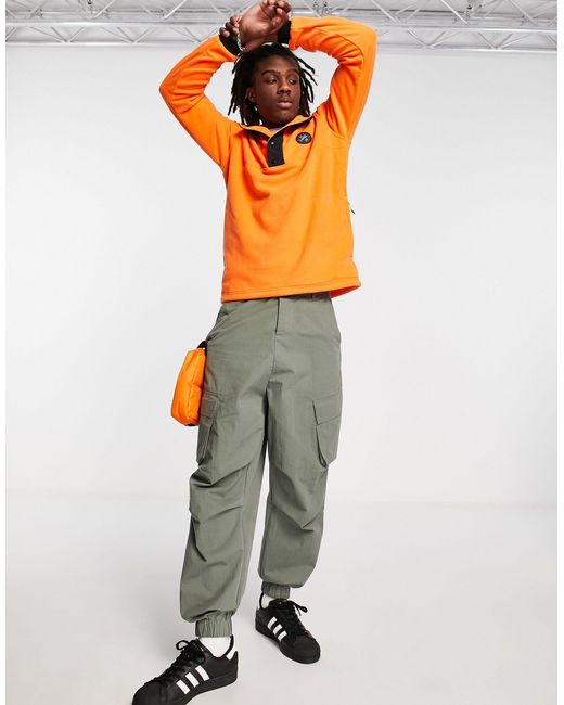 Adidas Originals – wander hour – fleece-pullover in Orange für Herren