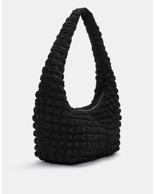 Pull&Bear Black – gefütterte einkaufstasche
