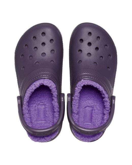 CROCSTM Purple Classic Fleece Lined Clog