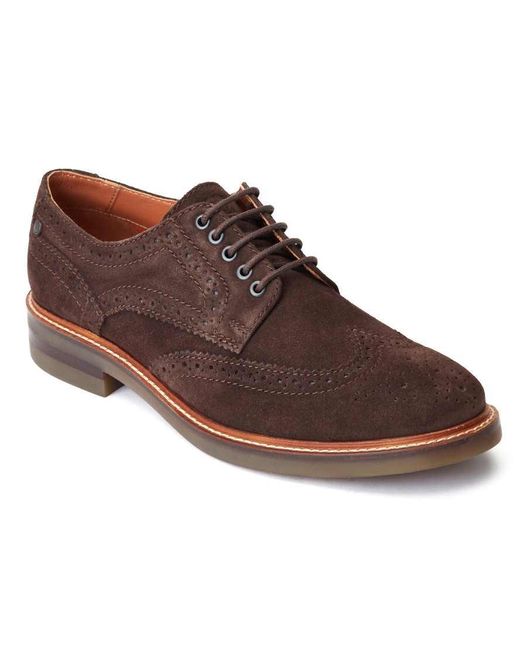 Base London Brown Hatfield Brogue Shoe for men