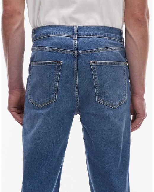 Topman Blue Stretch Taper Jean for men