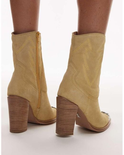 Bronx Brown New-americana Heeled Western Ankle Boots