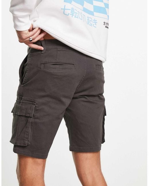 Only & Sons Black Cargo Short for men