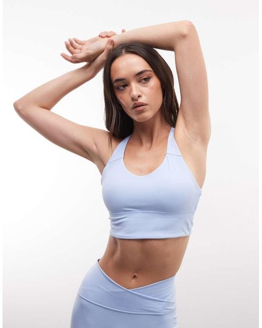 Adidas Originals White Three Stripes Studios Mid Support Sports Bra