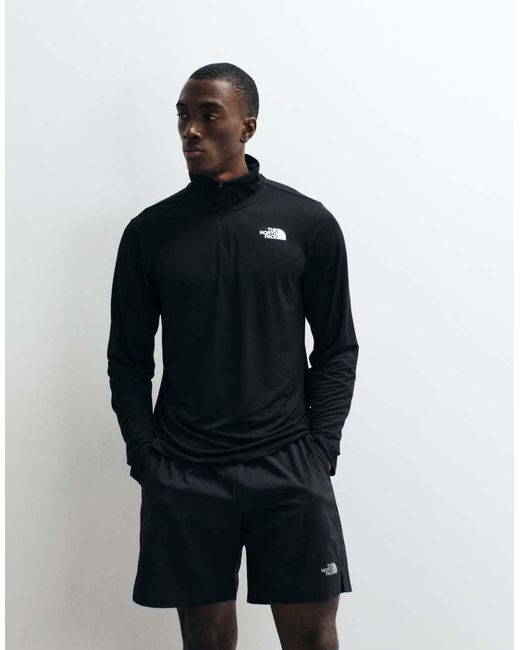 The North Face Black Training 24/7 1/4 Zip Logo Top for men