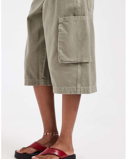 ASOS Green Bermuda Longer Cargo Shorts