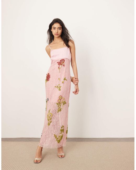 ARRANGE Pink – gerade geschnittenes maxikleid