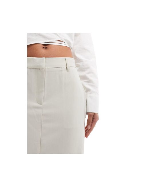 Vero Moda White Maxi Skirt With Slit Back